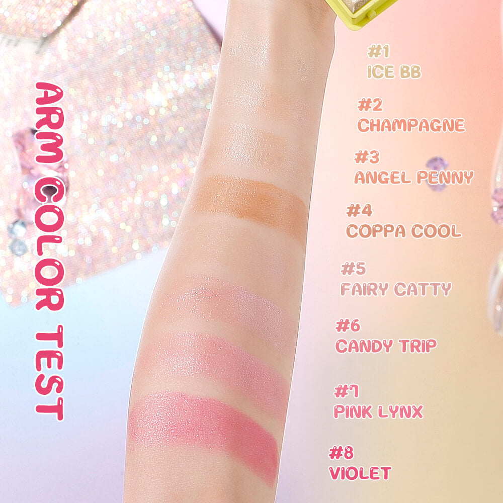 TVLV Color Case Highlighter Palette | 8-Shade Glow & Highlight Kit