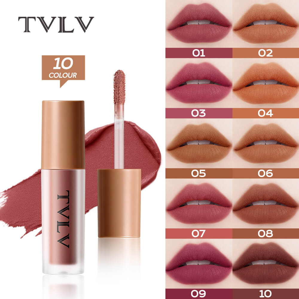 TVLV Blurring Soft-Matte Lip Glaze | Long-Lasting Velvet Lip Color