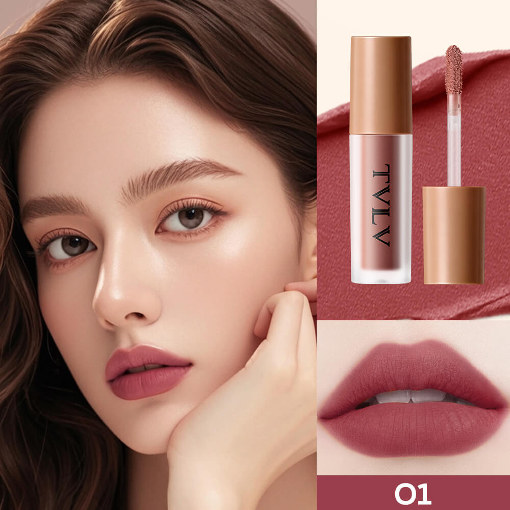 TVLV Blurring Soft-Matte Lip Glaze | Long-Lasting Velvet Lip Color
