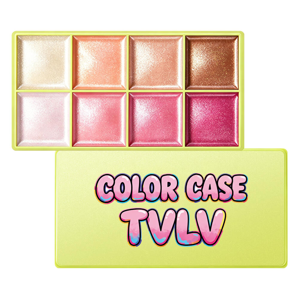 TVLV Color Case Highlighter Palette | 8-Shade Glow & Highlight Kit