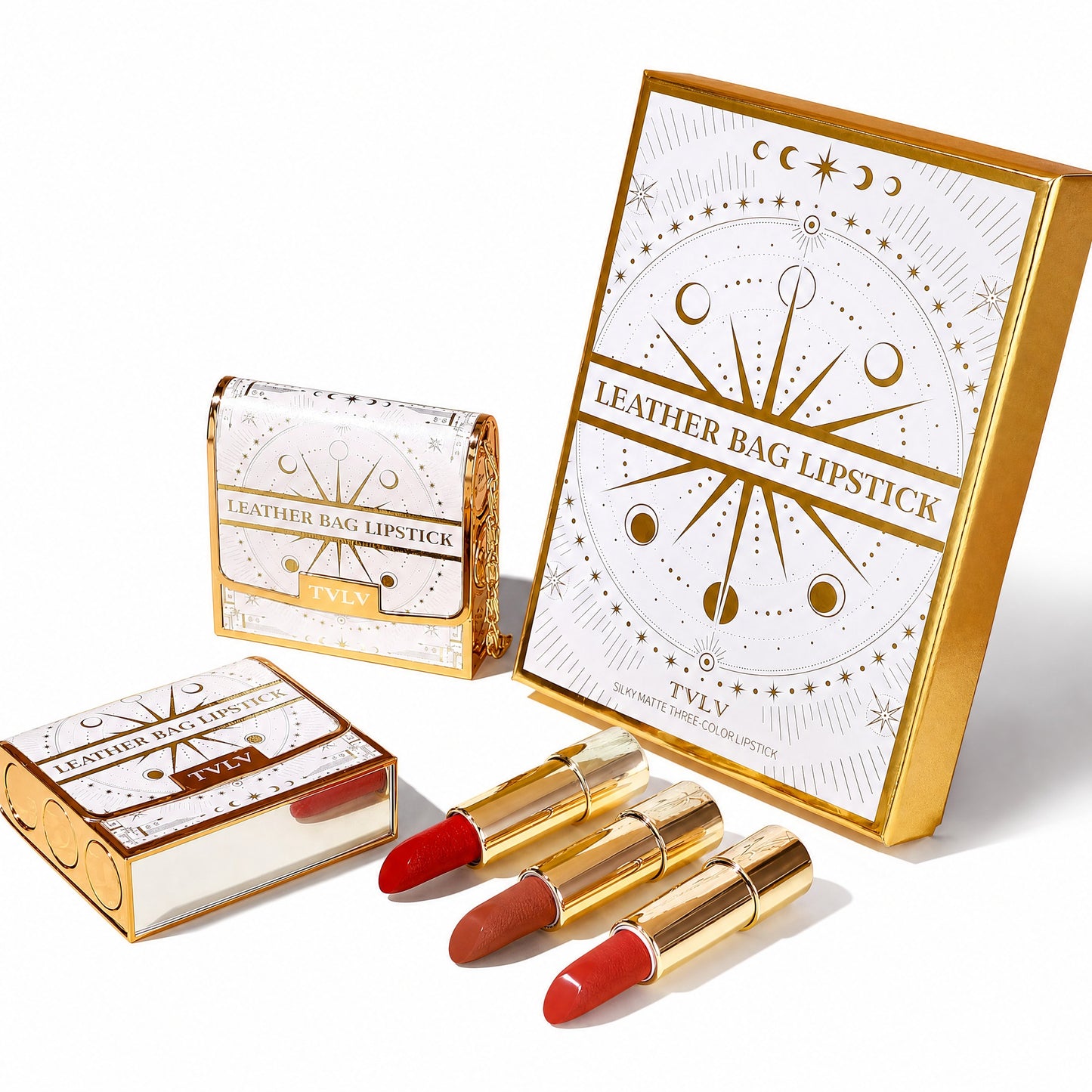 TVLV Leather Bag 3-in-1 Matte Lipstick