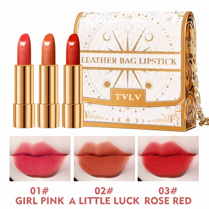 TVLV Leather Bag 3-in-1 Matte Lipstick