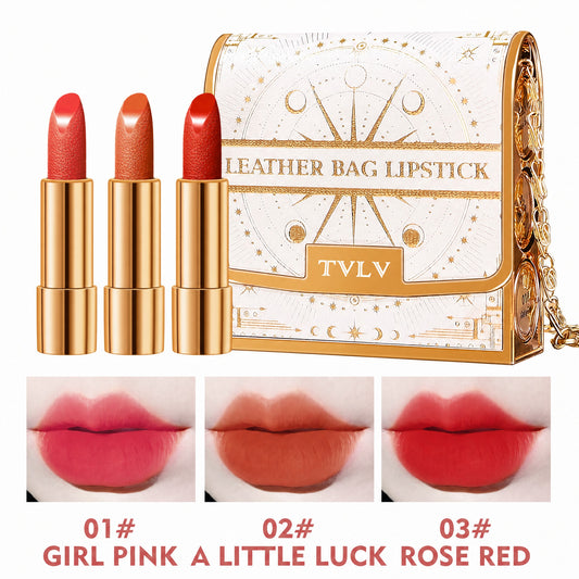 TVLV Leather Bag 3-in-1 Matte Lipstick