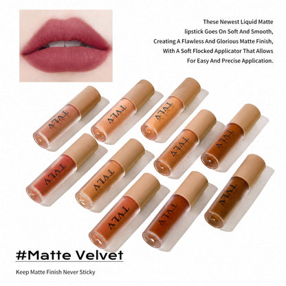 TVLV Blurring Soft-Matte Lip Glaze | Long-Lasting Velvet Lip Color
