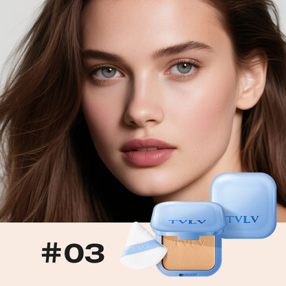 TVLV Waterproof Concealer Powder Foundation | Long-Lasting Full Coverage Face Powder