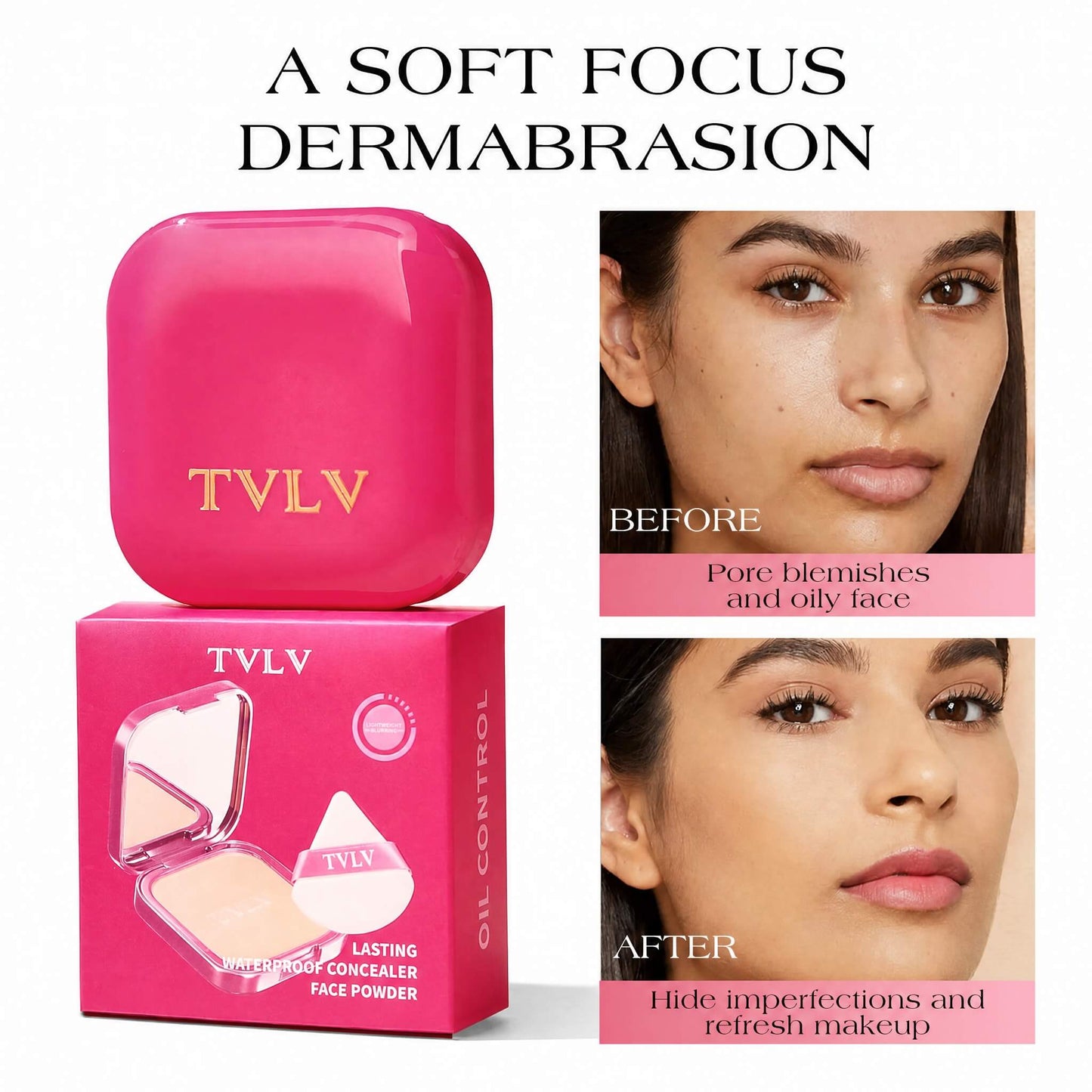 TVLV Lasting Matte Pressed Powder | Long-Lasting Oil Control Face Powder