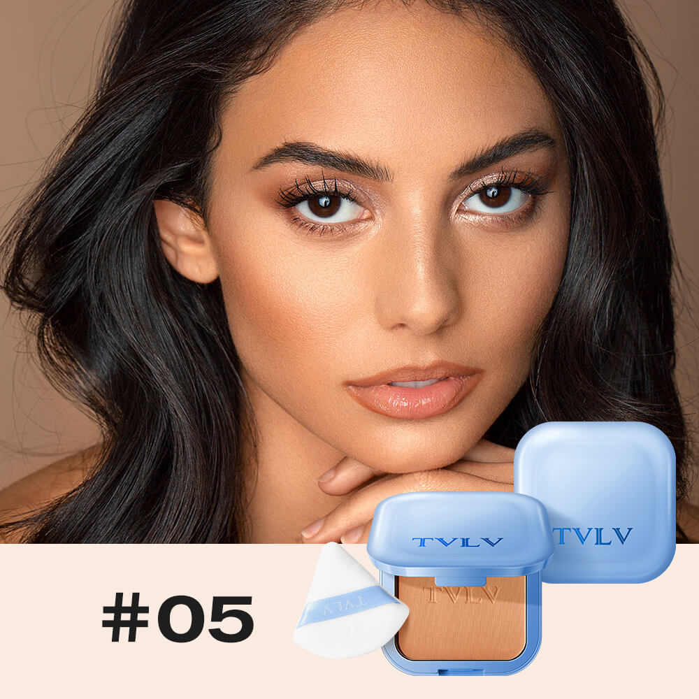 TVLV Waterproof Concealer Powder Foundation | Long-Lasting Full Coverage Face Powder