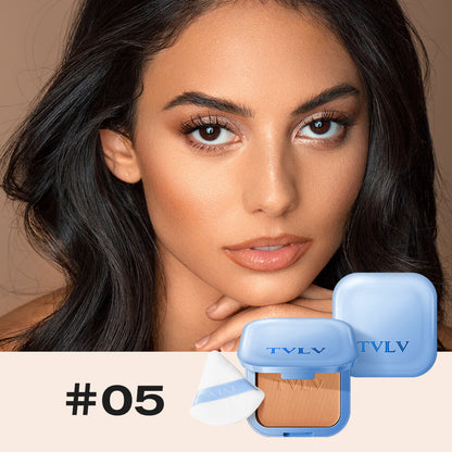 TVLV Waterproof Concealer Powder Foundation | Long-Lasting Full Coverage Face Powder